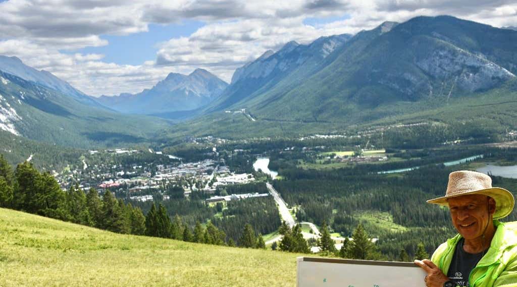 View of Banff scenery with geology showcasing mountain currents and features