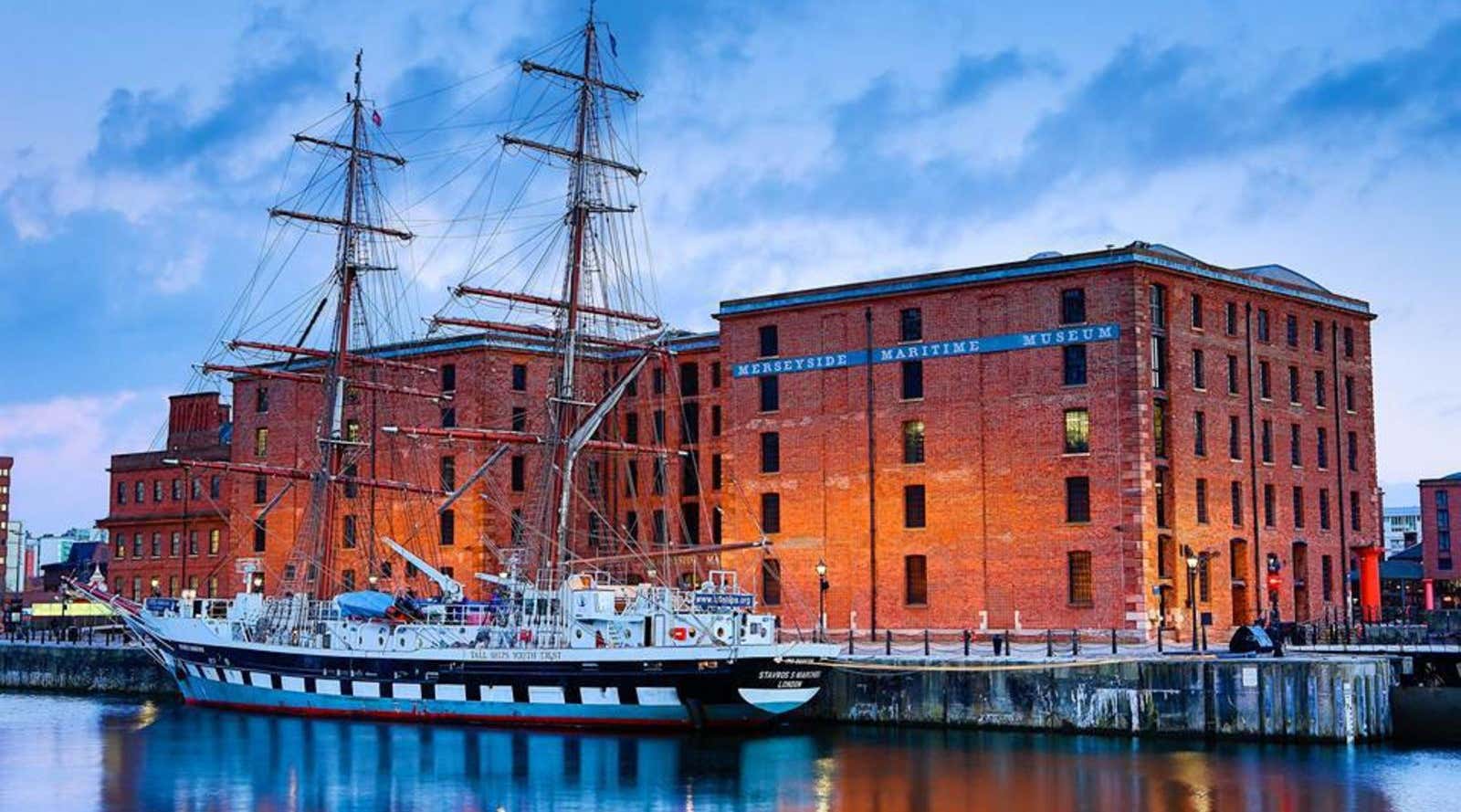Exterior image of the Merseyside Maritime Museum in Liverpool
