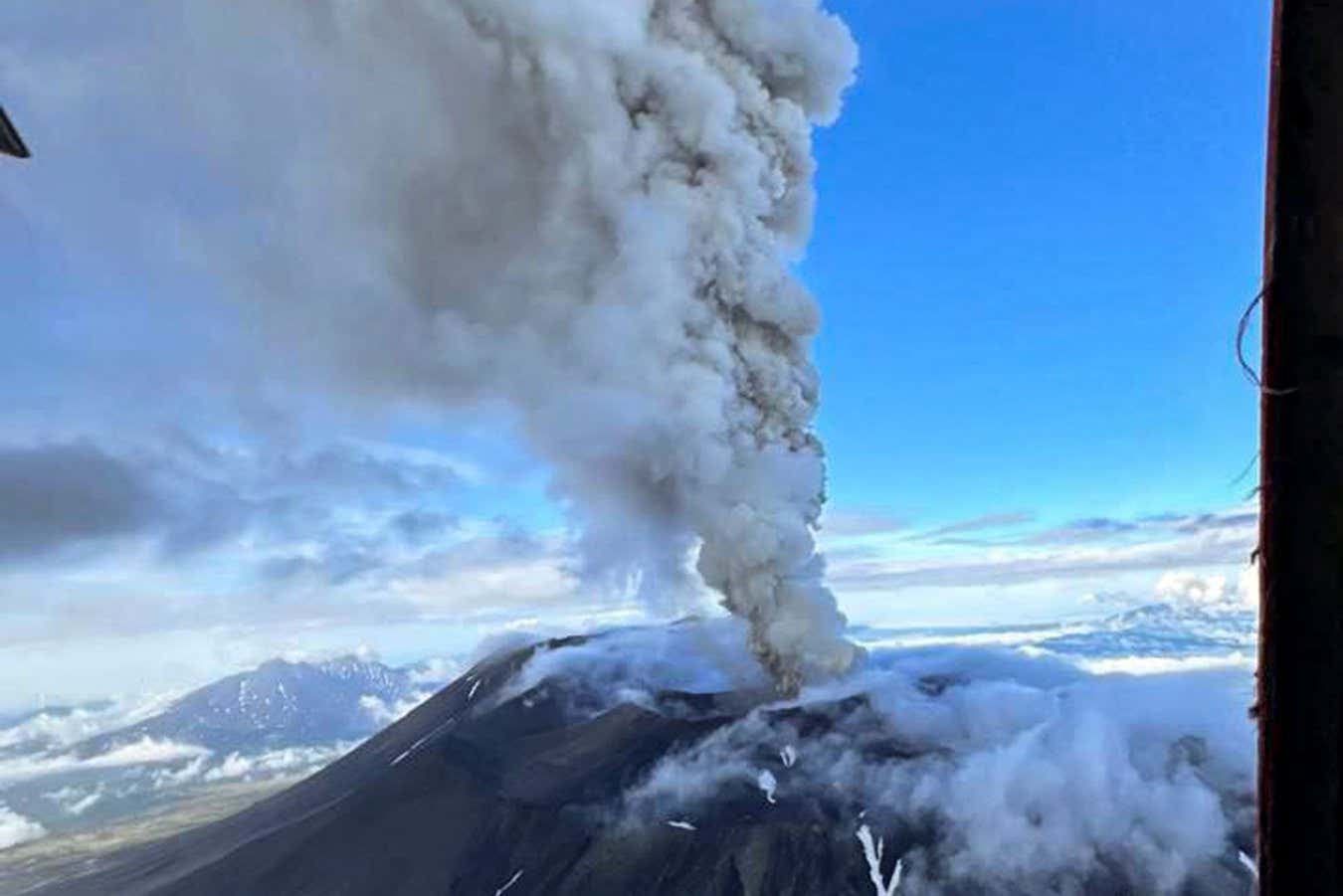 Editorial use only. HANDOUT /NO SALES Mandatory Credit: Photo by NSTITUTE OF VOLCANOLOGY AND SEISMOLOGY FEB RAS HANDOUT/EPA/Shutterstock (15425655c) A handout photo made available by the Institute of Volcanology and Seismology FEB RAS shows the Krasheninnikov Volcano spewing smoke and ash during an eruption in the Kamchatka Territory, Russia, 03 August 2025. Scientists have recorded the eruption of the Krasheninnikov volcano in Kamchatka for the first time, the Kamchatka Volcanic Eruption Response Team (KVERT) of the Institute of Volcanology and Seismology (IVS) of the Far Eastern Branch of the Russian Academy of Sciences reports. According to the staff of the Kronotsky Nature Reserve, ash emissions are now reaching a height of 5-6 km above sea level, and part of the territory of the reserve is covered with ash deposits. the Krasheninnikov Volcano erupt in the Kamchatka Territory, Russian Federation - 03 Aug 2025
